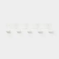 Вешалка настенная 5 крючков, цвет белый