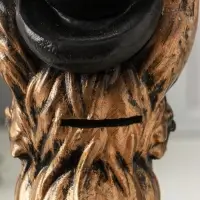 Копилка "Лиса в шляпе" 24х15 см, бронза с серебром Копилка "Лиса в шляпе" 24х15 см, бронза с серебром