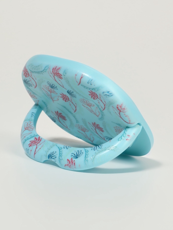 Зеркало карманное «Узор», с подставкой, 8 × 8 см, цвет МИКС