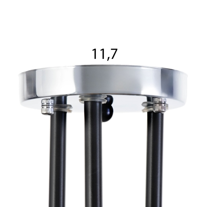 Люстра Люстра "Миллениум" 3х60Вт Е27 Хром, чёрный 56х56х23см