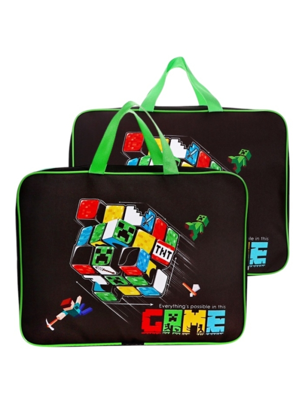 Папка с ручками текстильная А4, 360×245×70 мм, Calligrata Top «Игра»