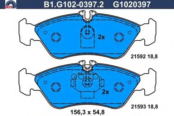 колодки тормозные зад. GALFER арт. B1G10203972