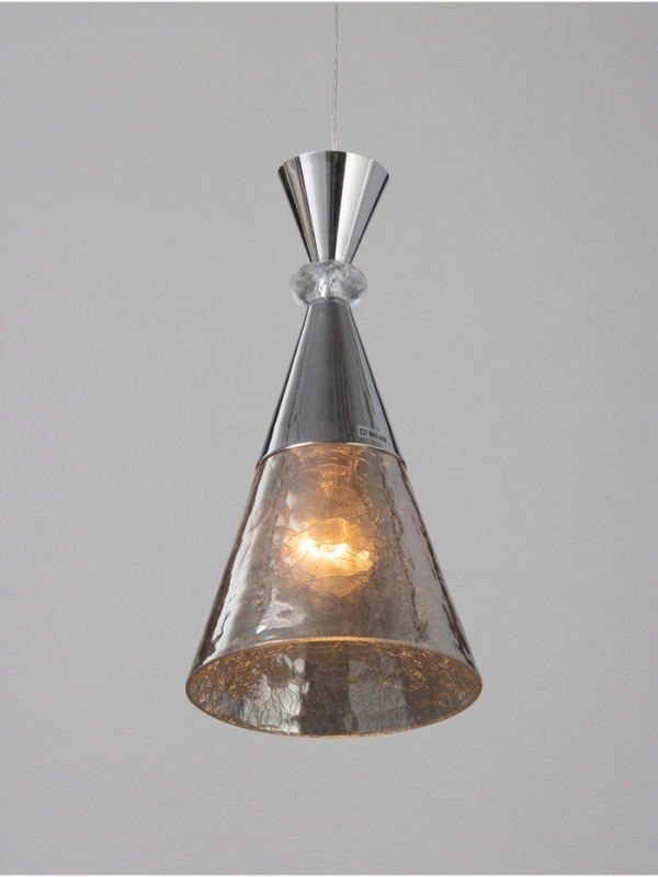 Светильник «Рианна» 1х40Вт Е27 серебро 15х15х30+100см