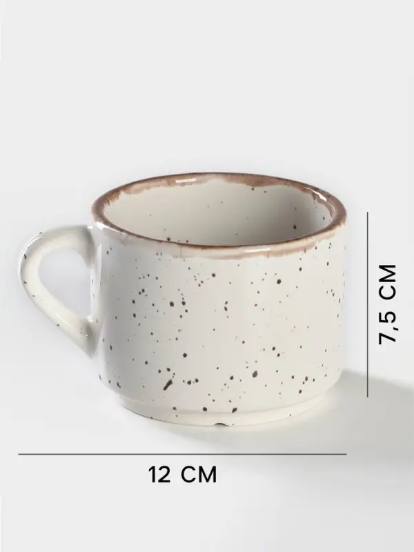 Чашка чайная Хорекс Punto bianca, 350 мл, фарфор, белая