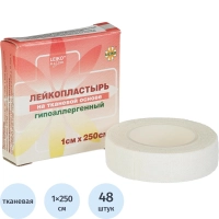 Лейкопластырь 1х250см тканевый в картоне LEIKO, 48 шт/уп