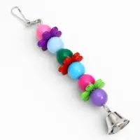 Игрушка для птиц "Цветочек", 15 х 3 см, микс цветов