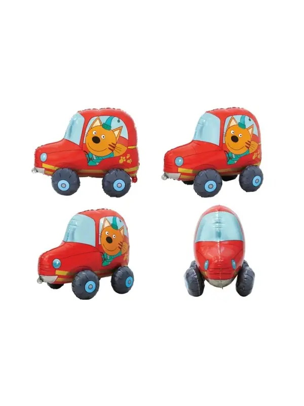 Воздушный шар фольгированный 3D 29 Воздушный шар фольгированный 3D 29" «Три Кота. Компот в машине»