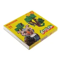 Пластилин &laquo;Каляка-Маляка&raquo;,12 цветов, 180 г, со стеком