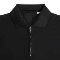Рубашка поло мужская с длинным рукавом Terrazzo, черная, размер L/XL