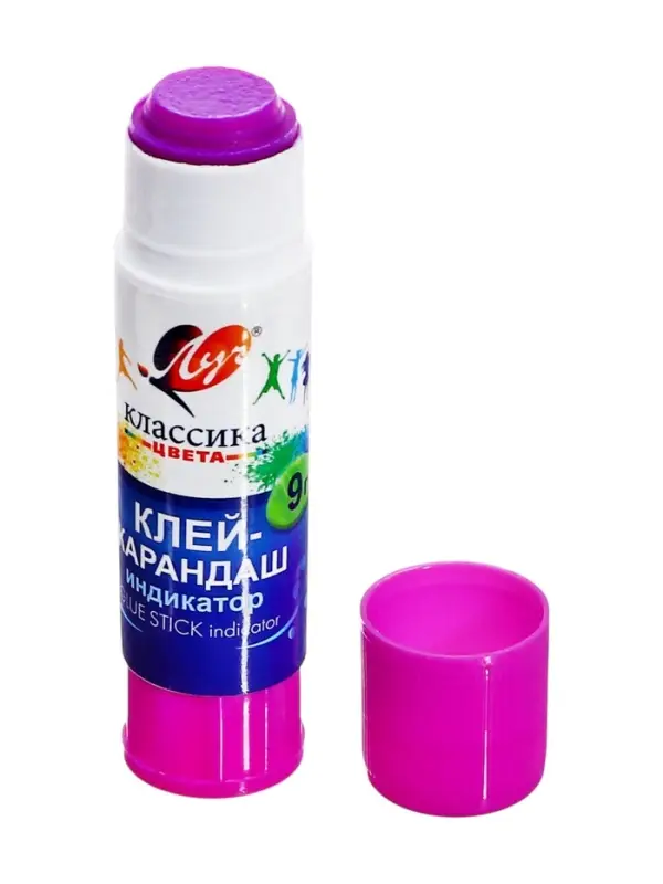 Клей-карандаш Луч «Классика цвета», с индикатором, PVP, 9 г Клей-карандаш Луч «Классика цвета», с индикатором, PVP, 9 г