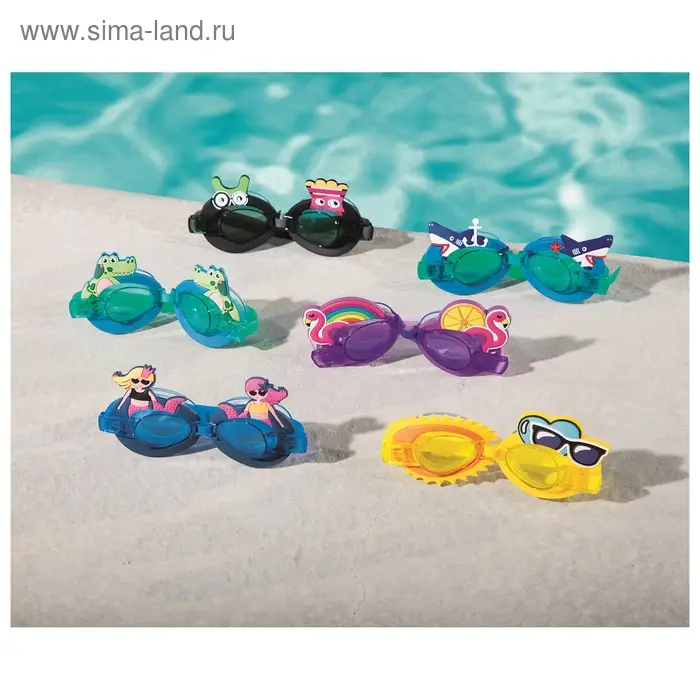 Очки для плавания Character Goggles, от 3 лет, цвет МИКС, 21080 Bestway