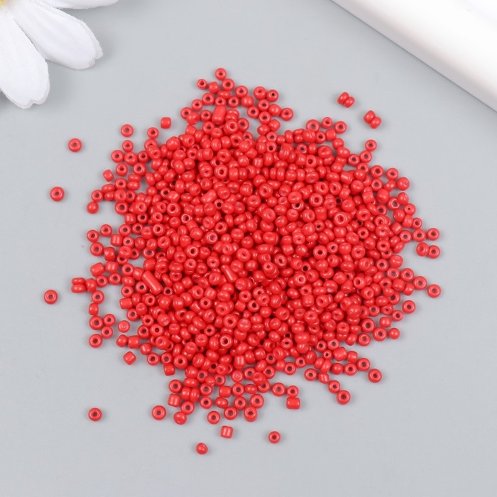 Бисер стекло 12/0  Бисер стекло 12/0 "Красный" яркий 450 гр