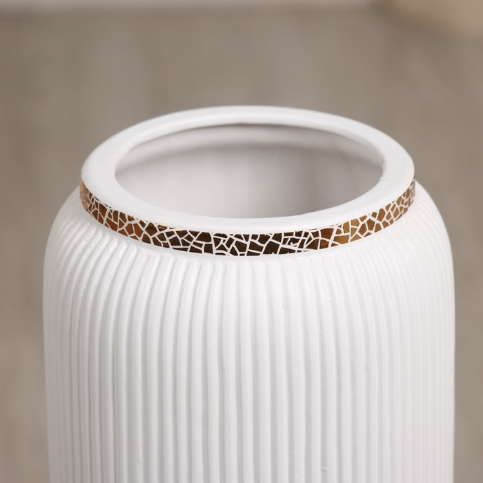 Ваза керамика напольная Ваза керамика напольная "Кэйлеб" горизонталь, 60 см, белый