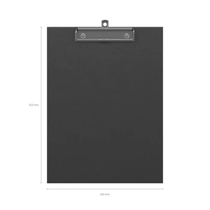 Планшет с зажимом А4, 2 мм, ErichKrause Standard, бумвинил, черный