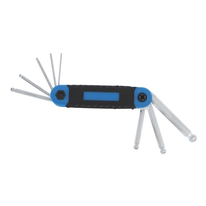 Набор ключей имбусовых складных ТУНДРА, с шаром, 1.5 - 8 мм, 8 шт. Набор ключей имбусовых складных ТУНДРА, с шаром, 1.5 - 8 мм, 8 шт.