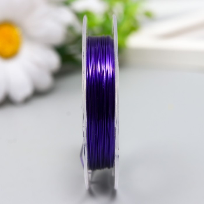 Проволока для бисера d 0,3 мм, сиреневый рул.10 м Проволока для бисера d 0,3 мм, сиреневый рул.10 м