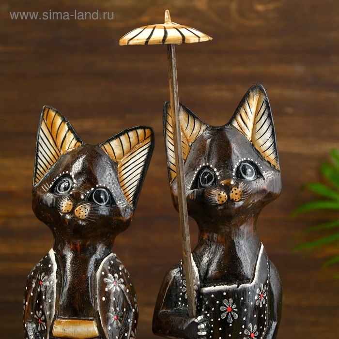 Сувенир дерево Сувенир дерево "Парочка котишек" (набор 2 шт) 30х30х9 см