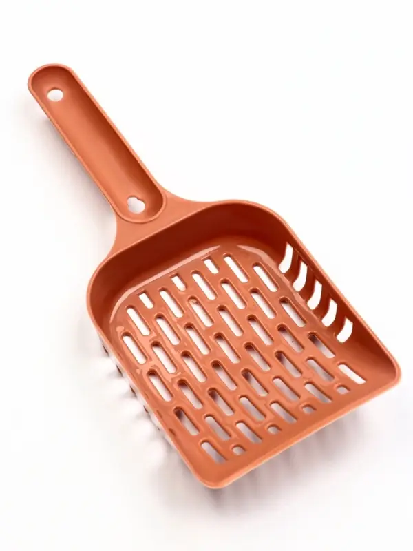 Совок для уборки кошачьего туалета, 23.5&times;10&times;3 см, пластик, цвет коралловый