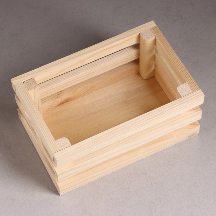 Кашпо деревянное 20×13×9.5 см "Classic", трёхреечное, натуральный Дарим Красиво