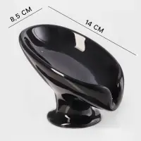 Мыльница SAVANNA Essence, керамика, чёрная