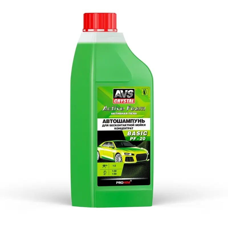 Автошампунь для б/к мойки AVS "Active Foam" 1: 2 PF-20 BASIC 1 л