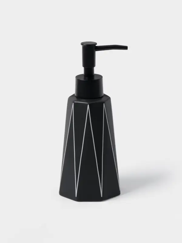 Аксессуары для ванной &laquo;Локо&raquo;, 4 предмета, дозатор для мыла 280 мл, мыльница, 2 стакана 250 мл, чёрные