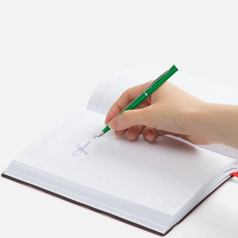 Ручка шариковая Euro Chrome, зеленая Ручка шариковая Euro Chrome, зеленая