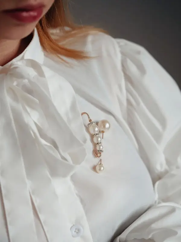 Набор булавок (6 шт.) &laquo;Жемчуг&raquo;, 6.5 см, белый в золоте