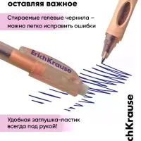Набор гелевых ручек со стираемыми чернилами ErichKrause ErgoLine Prima Cat, 2 штуки, узел 0.5 мм, синяя