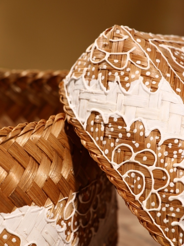 Корзинка плетеная "Манадо" бамбук 16х16х12 см, светлая