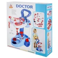 Игровой набор &laquo;Доктор&raquo;, тележка на колёсиках, 12 предметов