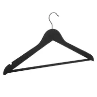 VETTA Вешалка деревянная, софт тач, 44.5x23x1.2см, черная