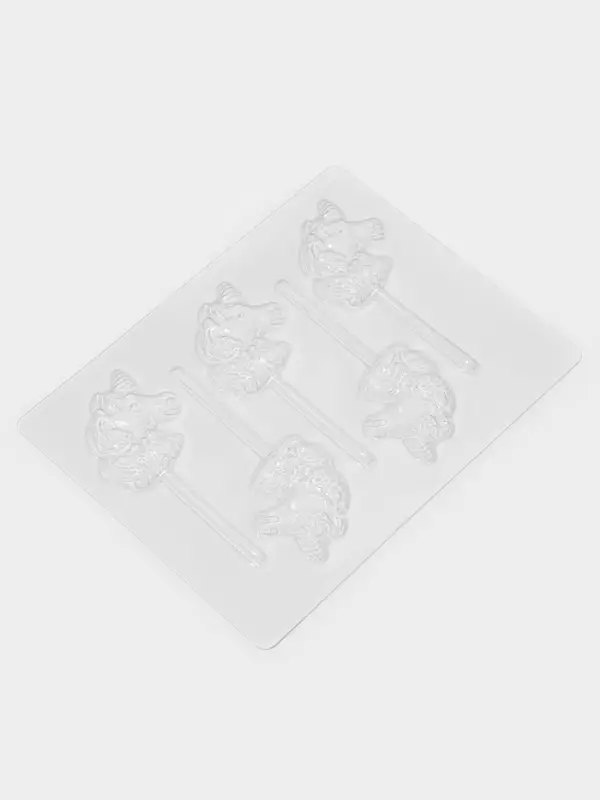 Форма для шоколада и конфет &laquo;Пони&raquo;, 5 ячеек, 24&times;18.5&times;1 см, пластик, прозрачная