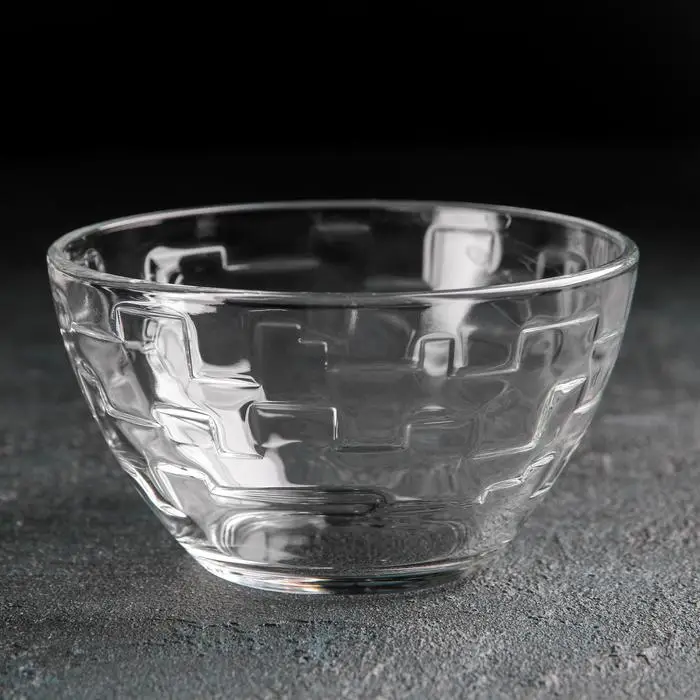 Салатник «Лабиринт», 250 мл, d=11 см, стекло, прозрачный Салатник «Лабиринт», 250 мл, d=11 см, стекло, прозрачный