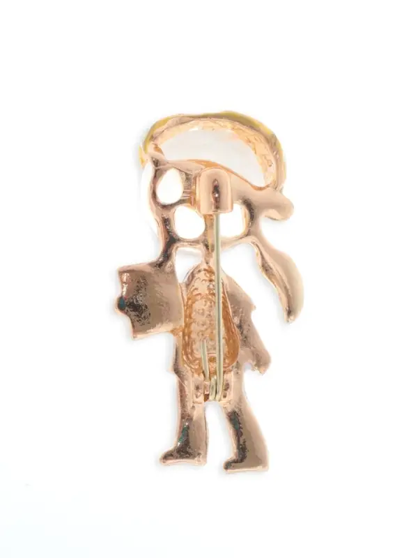 Брошь &laquo;Доктор&raquo;, девочка, цветная в золоте