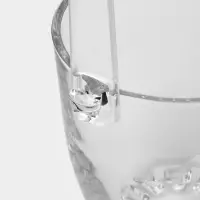 Ведро для льда с ручкой и щипцами Paşabah&ccedil;e Sylvana, 650 мл, h=13 см, стекло, прозрачное