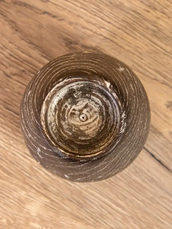 Подсвечник, d=4 см, 8&times;8&times;11 см, дерево джати, тёмно-коричневый