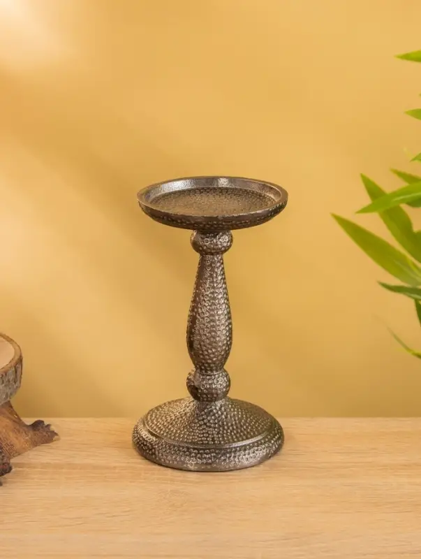 Подсвечник  Подсвечник "Нью-Дели" алюминий 9х9х17 см, цв. бронза