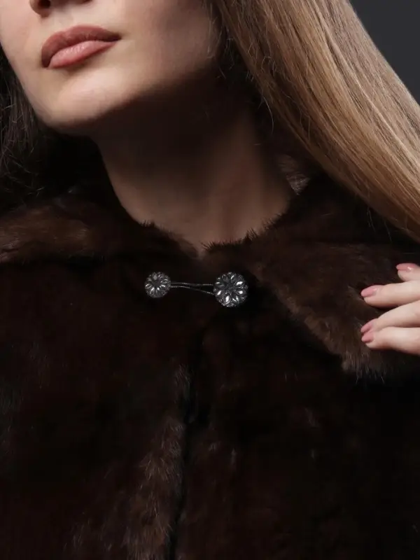 Декоративная застёжка, d = 2,5/3 см, цвет чёрный