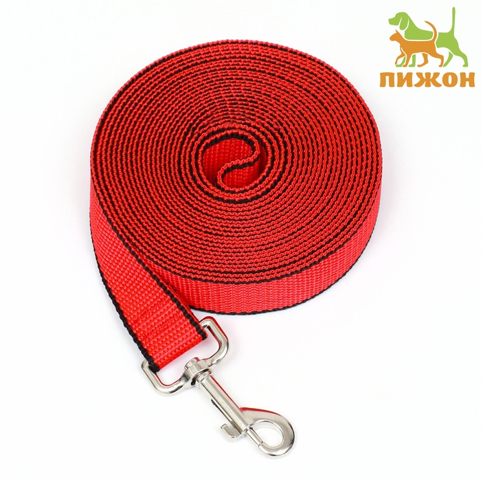 Поводок 5 м х 2,5 см, красно-чёрный Поводок 5 м х 2,5 см, красно-чёрный