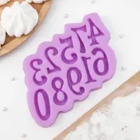 Молд для заливки &laquo;Цифры&raquo;, силикон, 10 ячеек, 15&times;10 см, МИКС