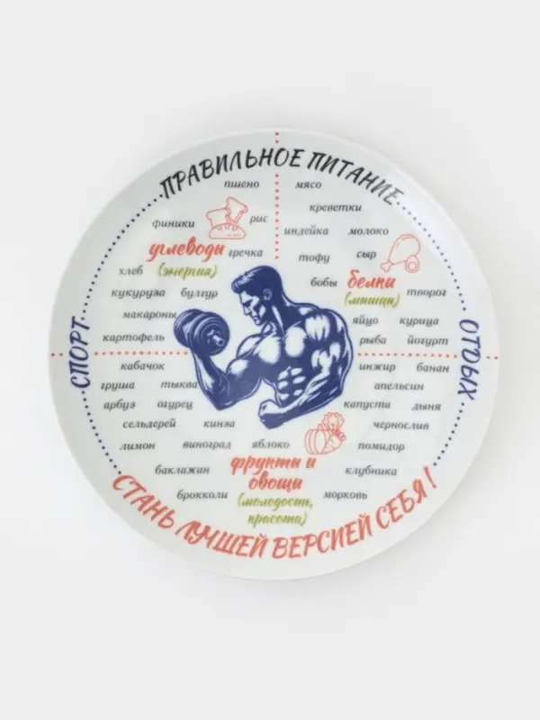 Тарелка 240 мм мелкая "Его тарелка"