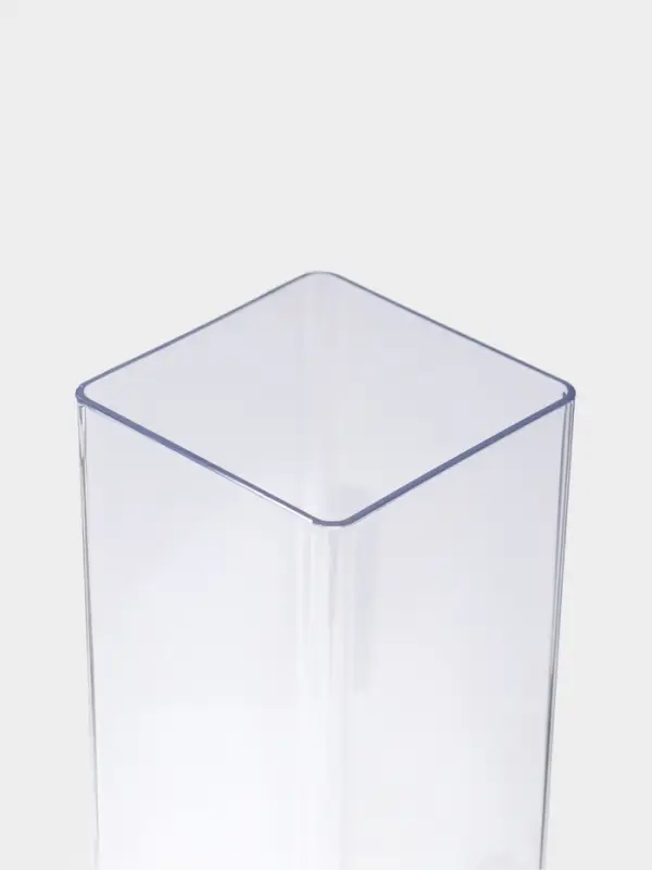 Ваза пластик настольная "Альваро" геометрия, 25х10 см, прозрачный