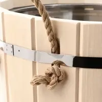 Ведро-запарник для бани и сауны, 20 л, деревянное, нержавеющая вставка