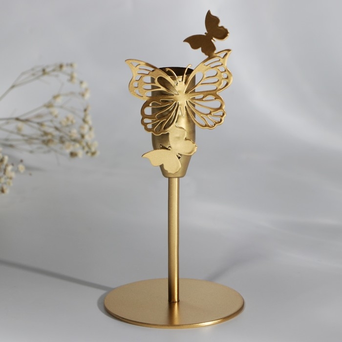 Подсвечник «Бабочки», зол., 7,4 х 15,3 см Подсвечник «Бабочки», зол., 7,4 х 15,3 см