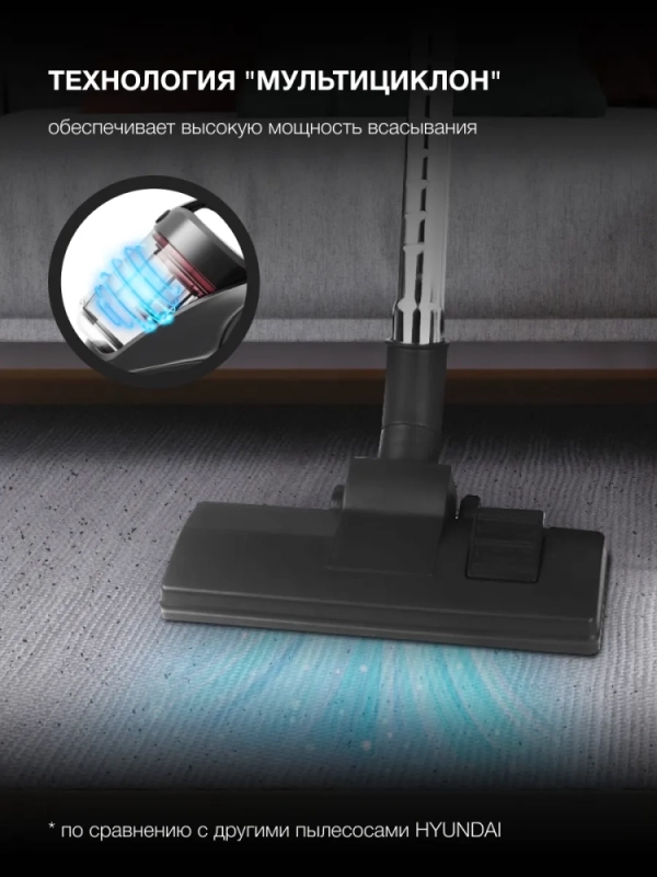 Пылесос HYV-C4500 3,5л 2400Вт темно-серый