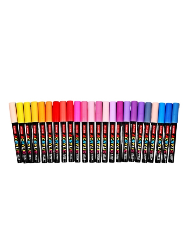 Набор маркеров акриловых 48 цветов, пулевидный наконечник 4мм Набор маркеров акриловых 48 цветов, пулевидный наконечник 4мм