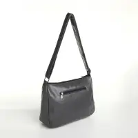 Сумка женская кросс-боди на молнии, 28&times;10&times;20 см, серая