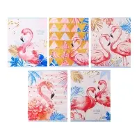 Тетрадь 48 листов в клетку, Calligrata &laquo;Фламинго&raquo;, МИКС