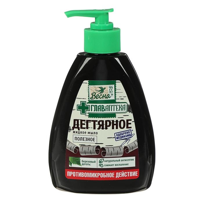 Жидкое крем-мыло «Весна», Дегтярное, 280 г Жидкое крем-мыло «Весна», Дегтярное, 280 г